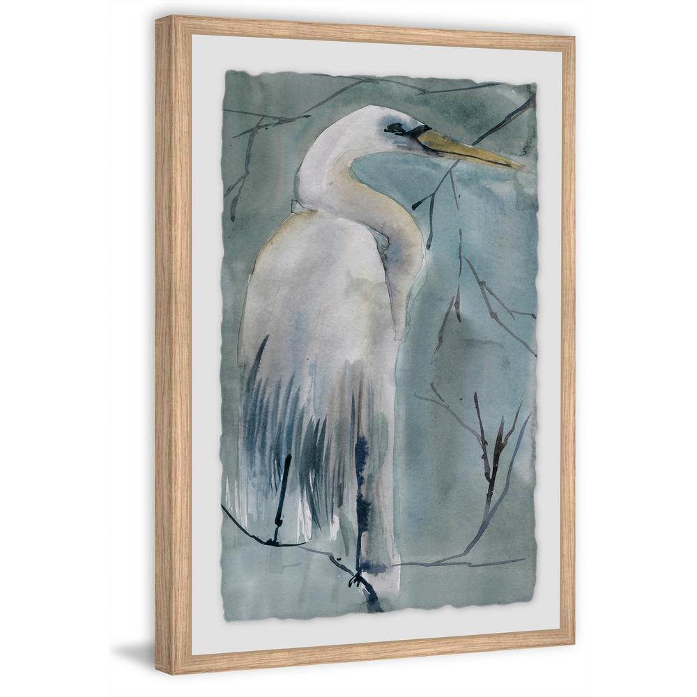 Unbranded 30 In H X 20 In W Perched Crane By Marmont Hill Framed Wall Art Jbrd5081nfpfl30 The Home Depot
