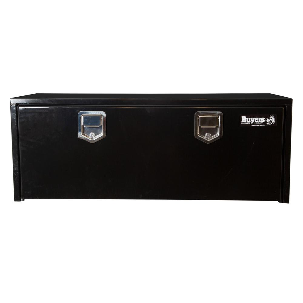 Buyers Products Company Black Steel Underbody Truck Box with Paddle Latch, 18 in. x 18 in. x 48