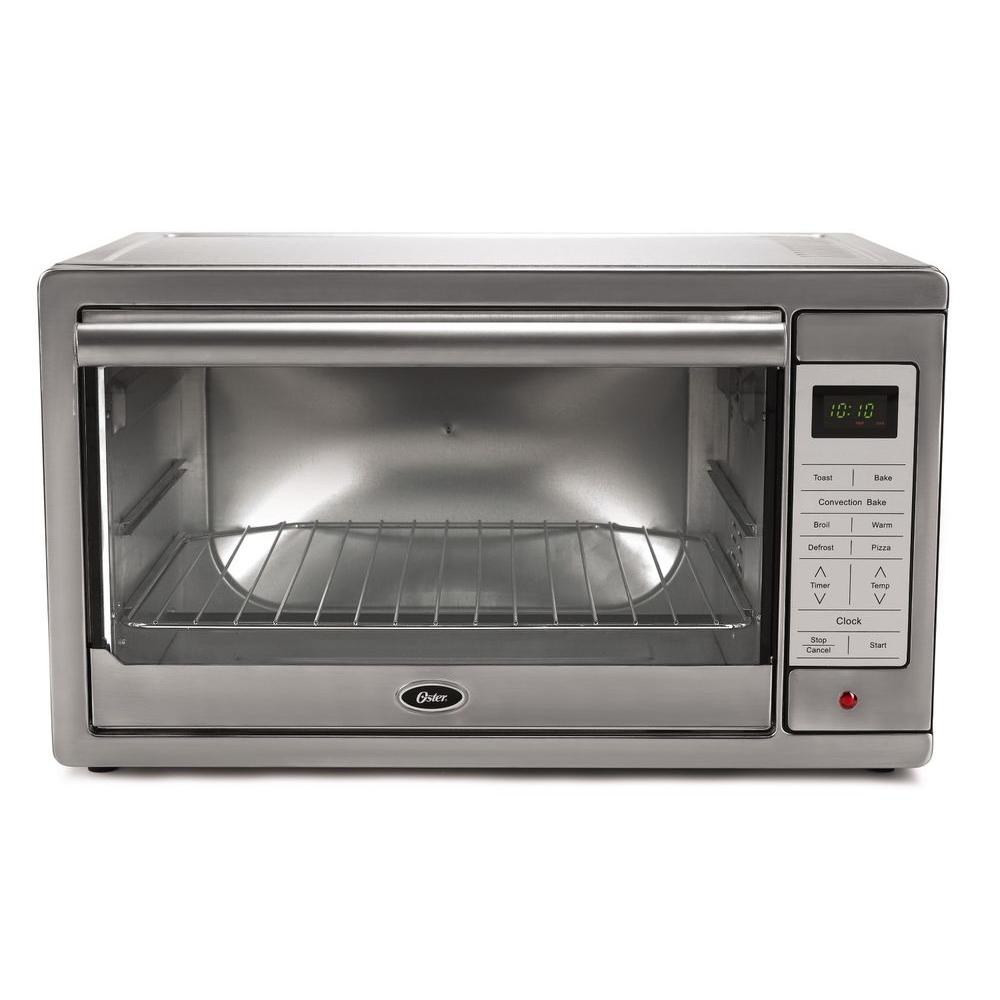 Oster 1500 W 4 Slice Brushed Stainless Programmable Toaster Oven