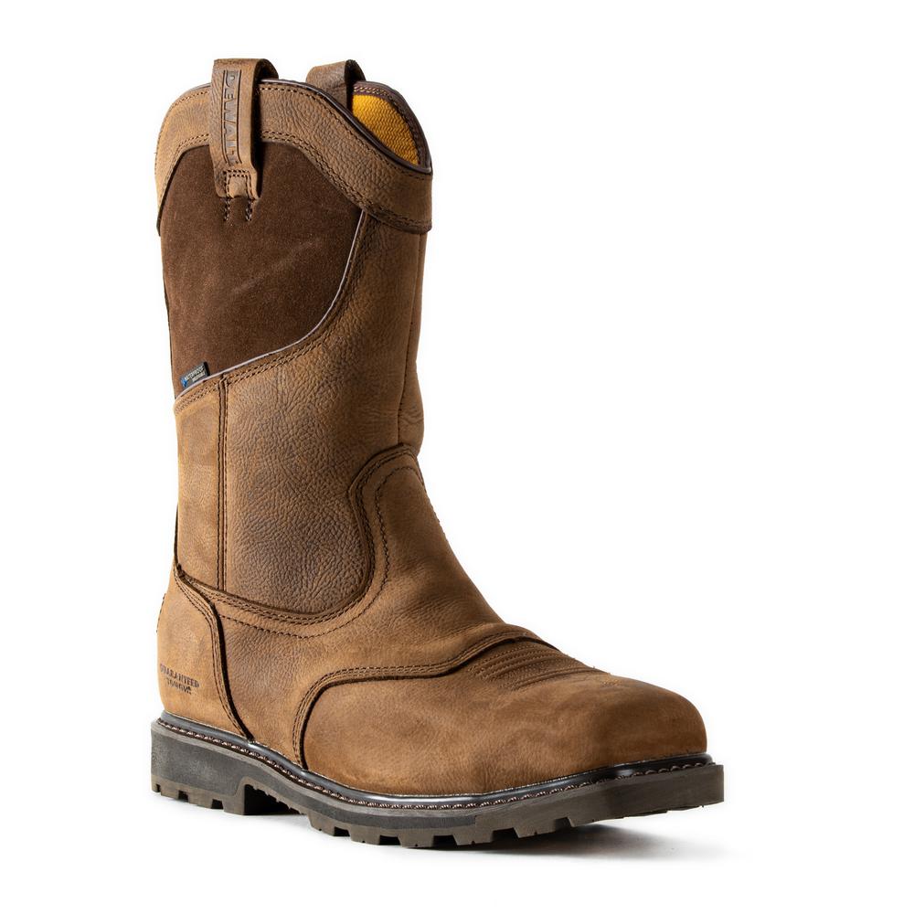 DEWALT Men's Stanton Waterproof Wellington Work Boots - Steel Toe - Bison Brown Size 8.5(M) was $149.99 now $97.49 (35.0% off)