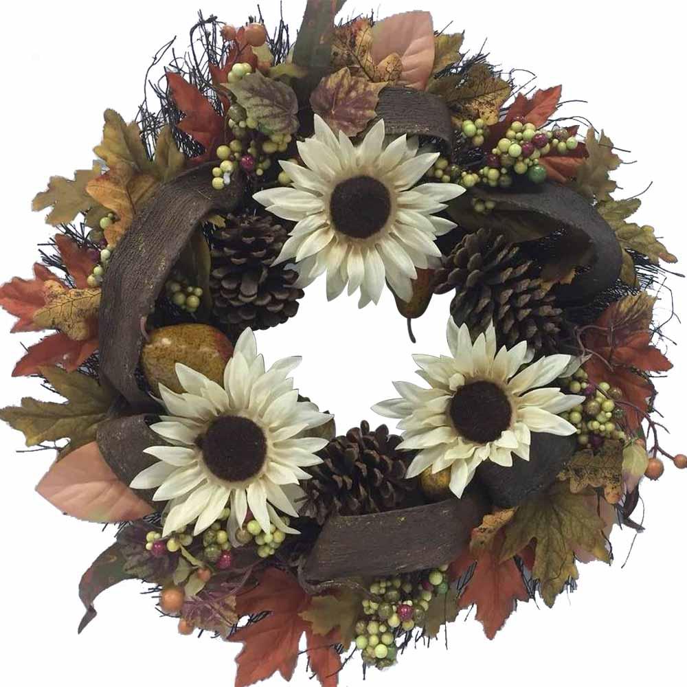 Home Accents Holiday 24 In Wreath Fall In Grapevine Dv6 Gx1630