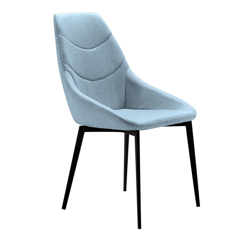 Armen Living Castle Blue Fabric Dining Chair Set Of 2