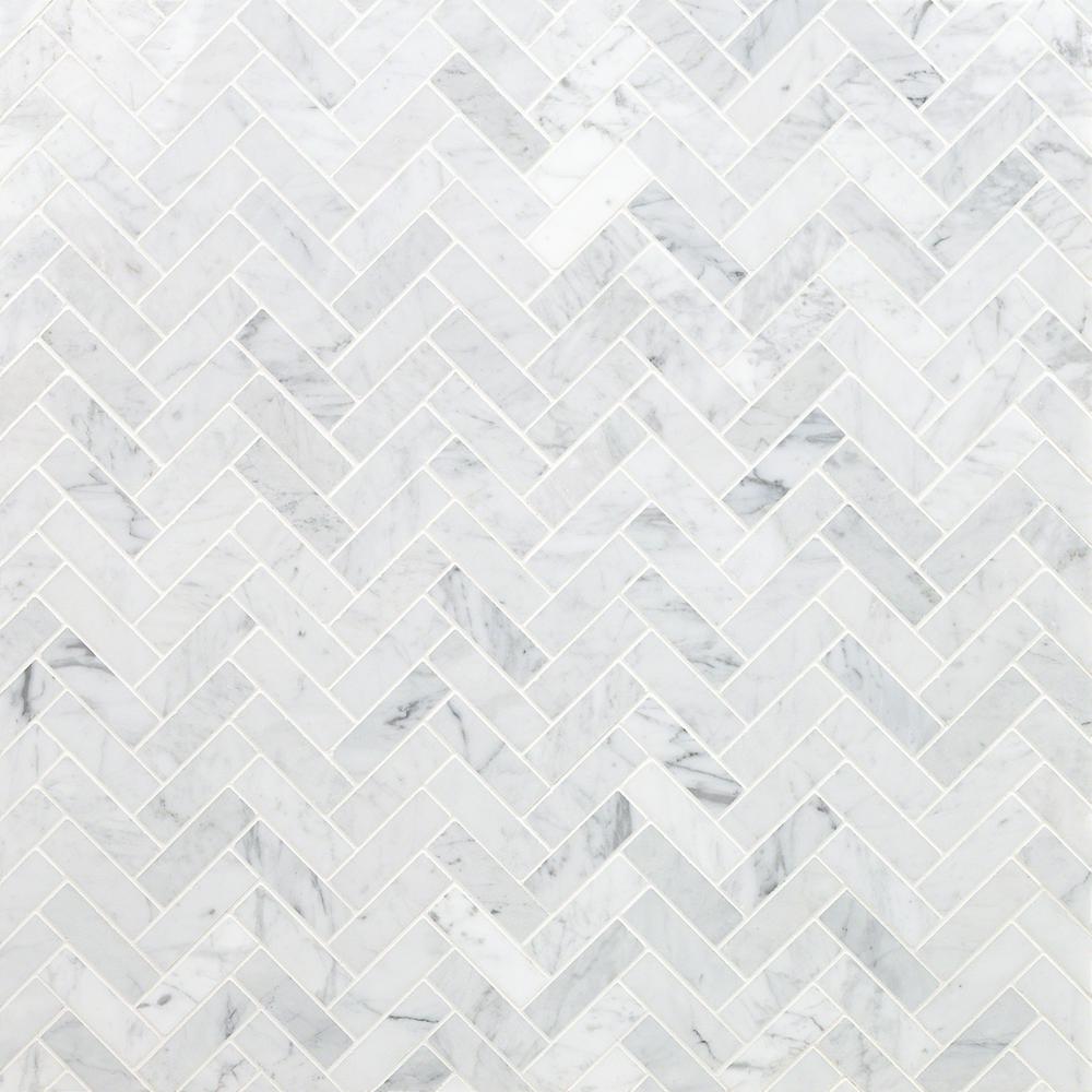 Carrara Marble Tile Natural Stone The Home Depot - Polished Marble Mosaic Wall Tiles Carrara Marble Tile Natural Stone The Home Depot - Polished Marble Mosaic Wall Tiles