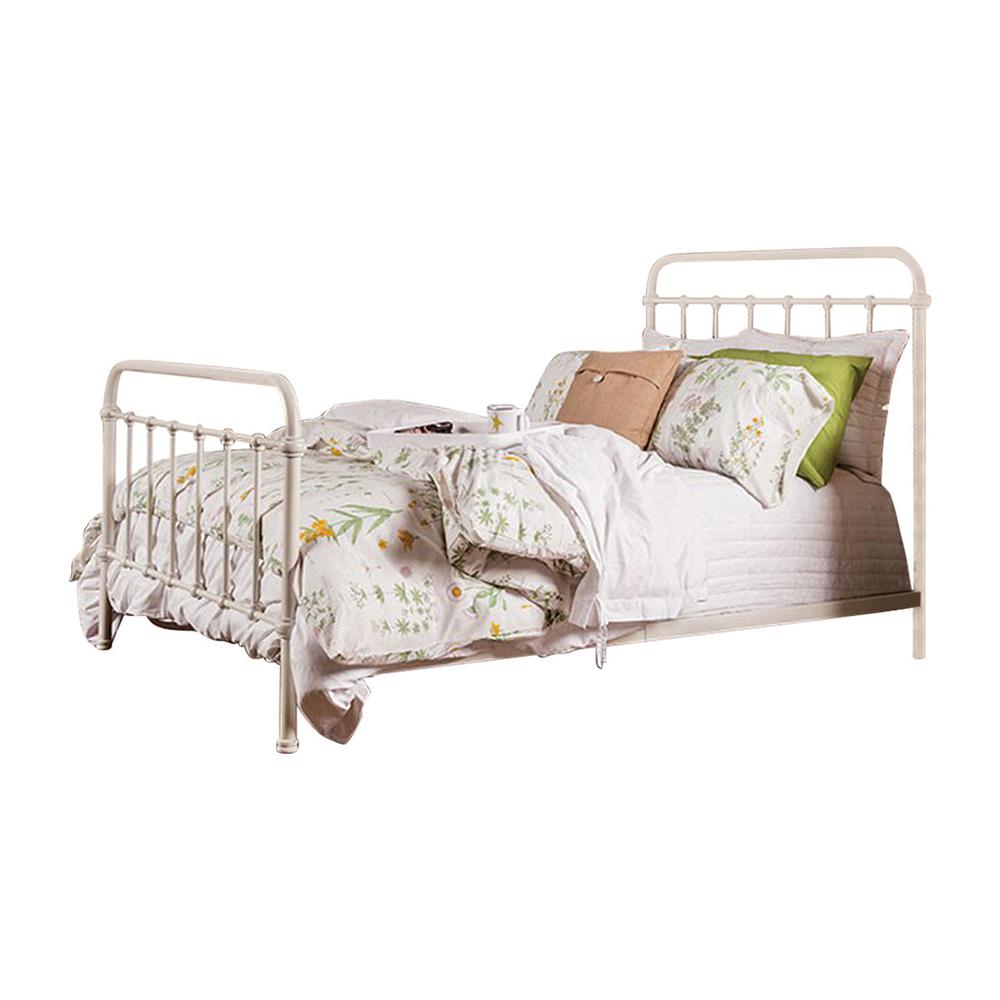 Benjara Bronze Metal Queen Size Platform Bed With Headboard And ...