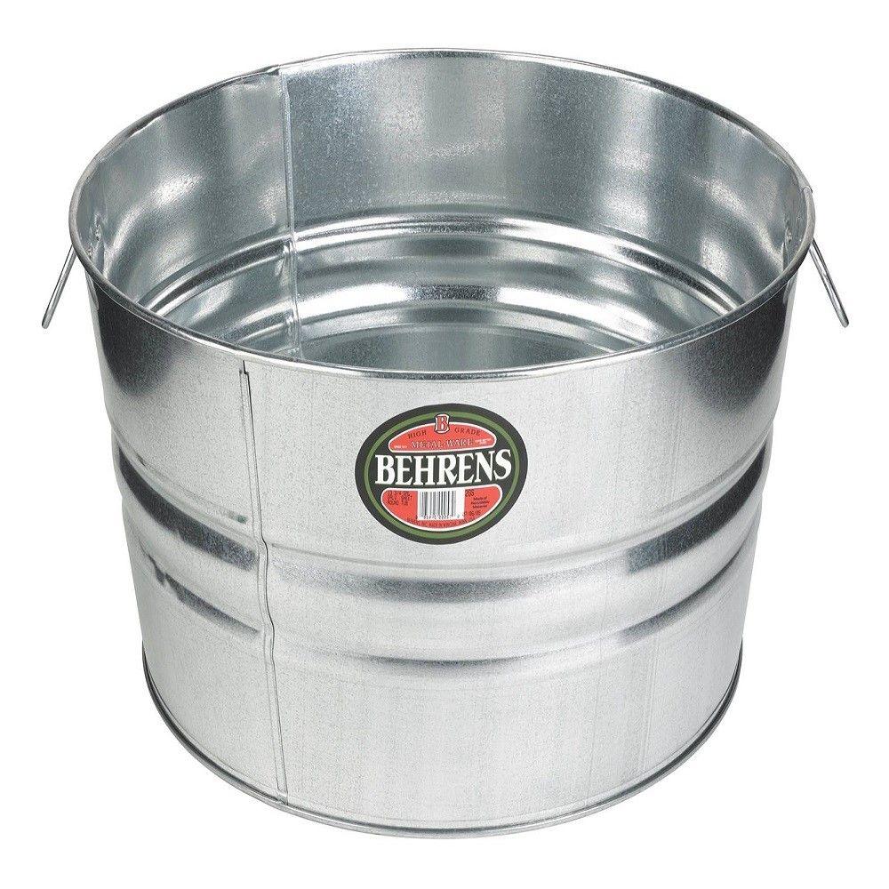 Behrens 11 Gal Round Galvanized Steel Tub 1gs The Home Depot Round Galvanized Steel Tub