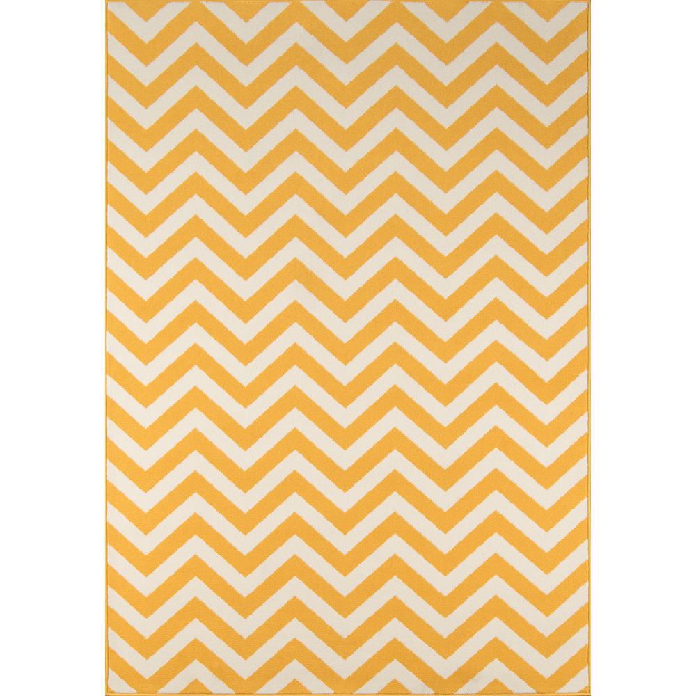 Momeni Baja Chevron Yellow 6 Ft 7 In X 9 Indoor Outdoor Area Rug