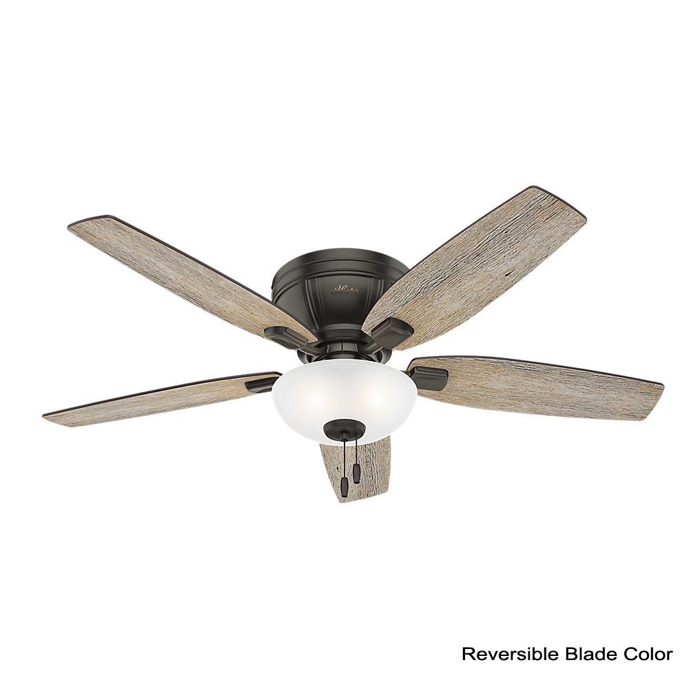 Hunter Kenbridge 52 In Led Low Profile Indoor Noble Bronze Ceiling Fan