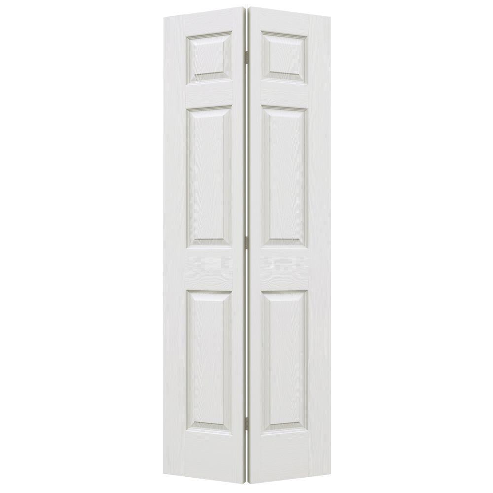 24 In X 80 In Colonist Primed Textured Molded Composite Mdf Closet Bi Fold Door