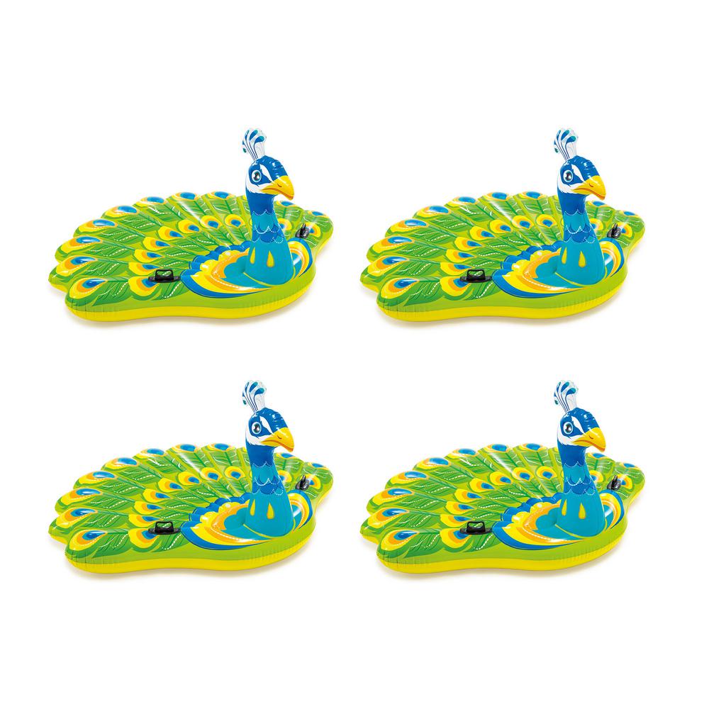 Intex Giant Inflatable Peacock Island Ride On Swimming Pool Float Mat Raft