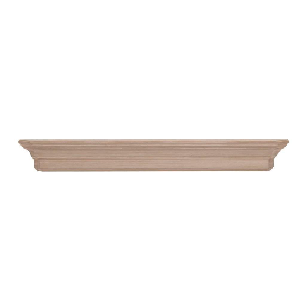 The Lindon 5 ft. Unfinished CapShelf Mantel49060 The Home Depot
