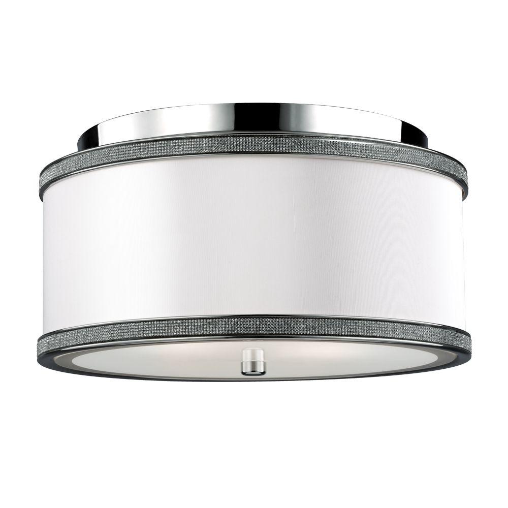 Feiss Pave 2 Light Polished Nickel Flush Mount Fm442pn The Home Feiss Pave 2 Light Polished Nickel