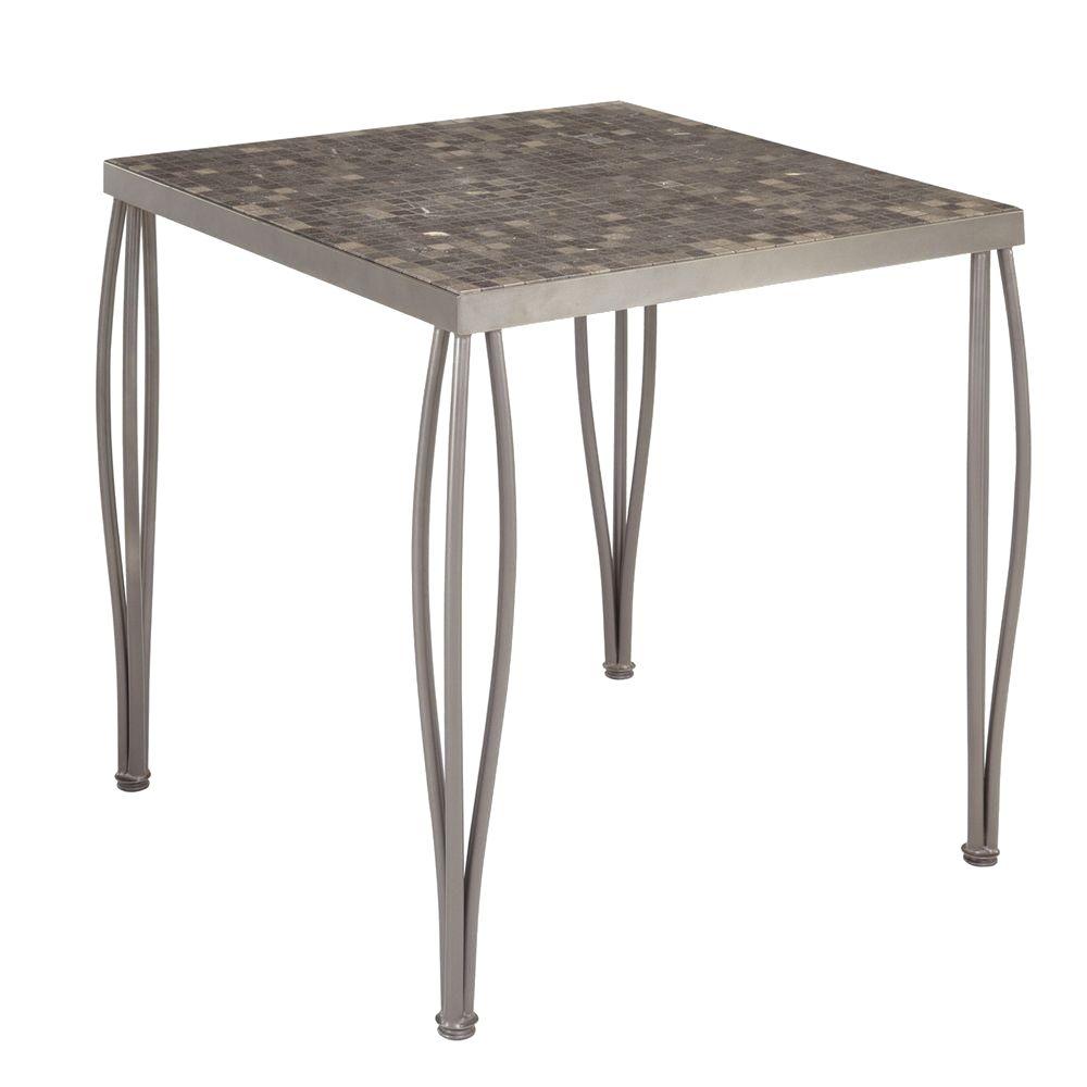 Home Styles Glen Rock 36 In Marble Square Patio High Dining Bistro Marble Square Patio High Dining Bistro Table