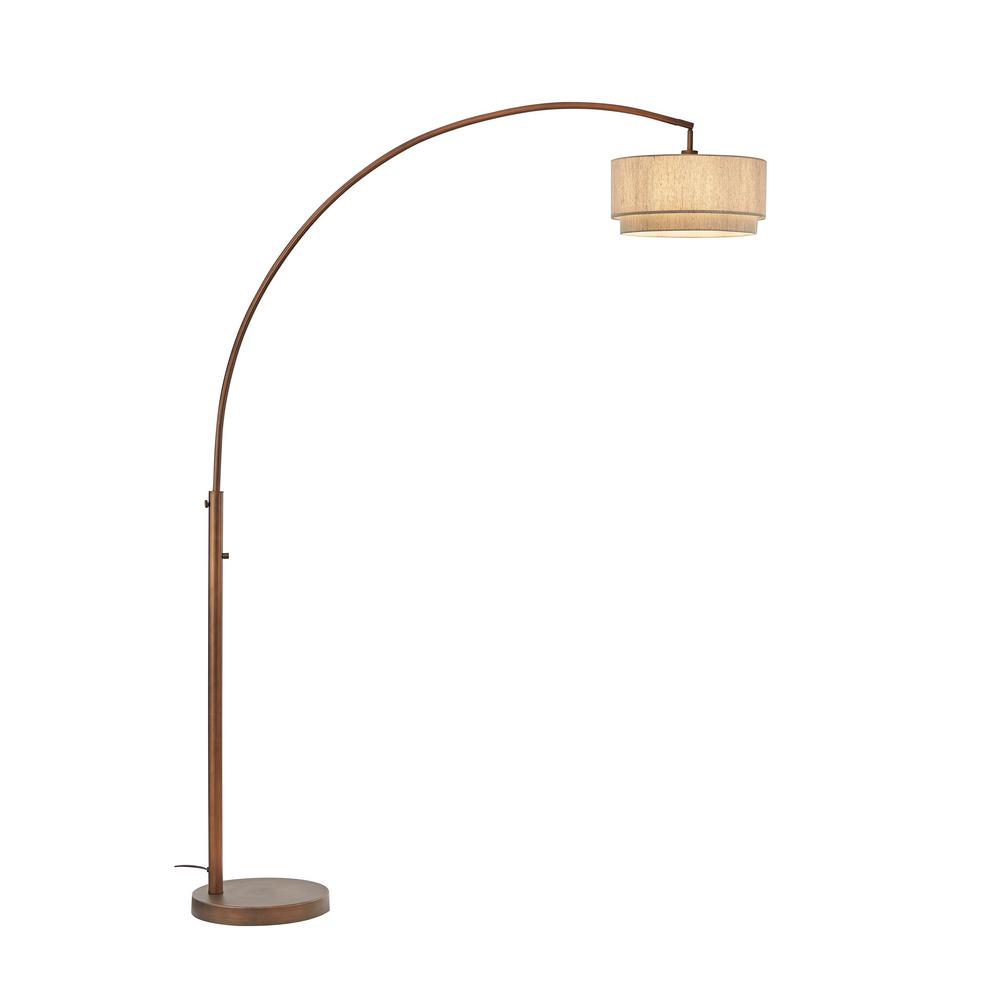 Artiva Elena Ii 82 In Led Arched Antique Bronze Floor Lamp With Double Shade And Dimmer Artiva Elena Ii 82 In Led Arched Antique Bronze Floor Lamp With Double Shade And Dimmer