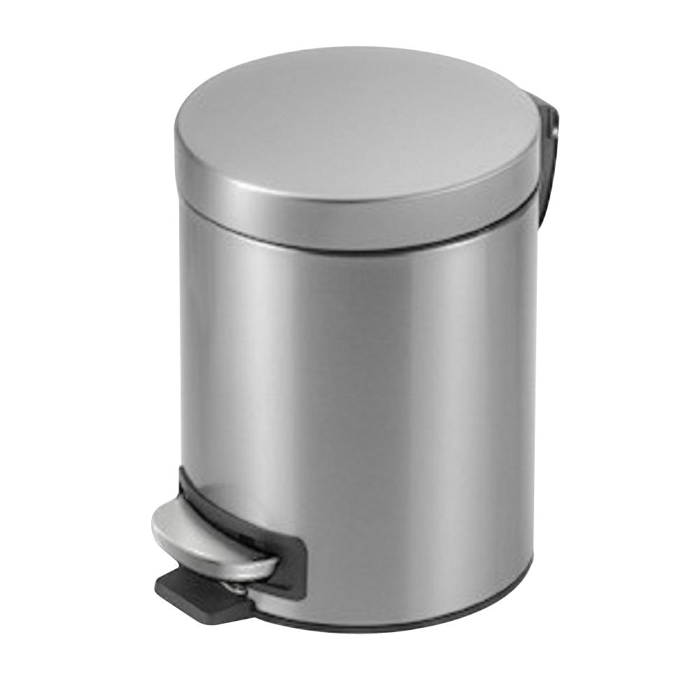 Stylewell 8 Gal Stainless Steel Round Step On Trashcan Sty Sot 30 1 The Home Depot