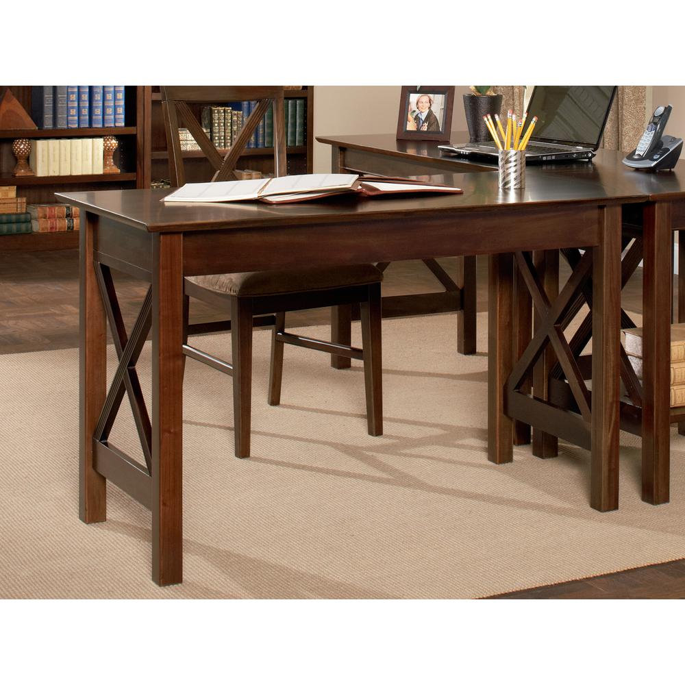 Atlantic Furniture Lexi Walnut Writing Desk Ah11234 The Home Depot