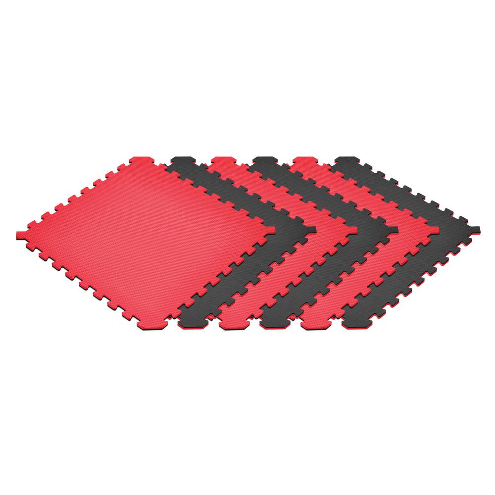 red gym mat