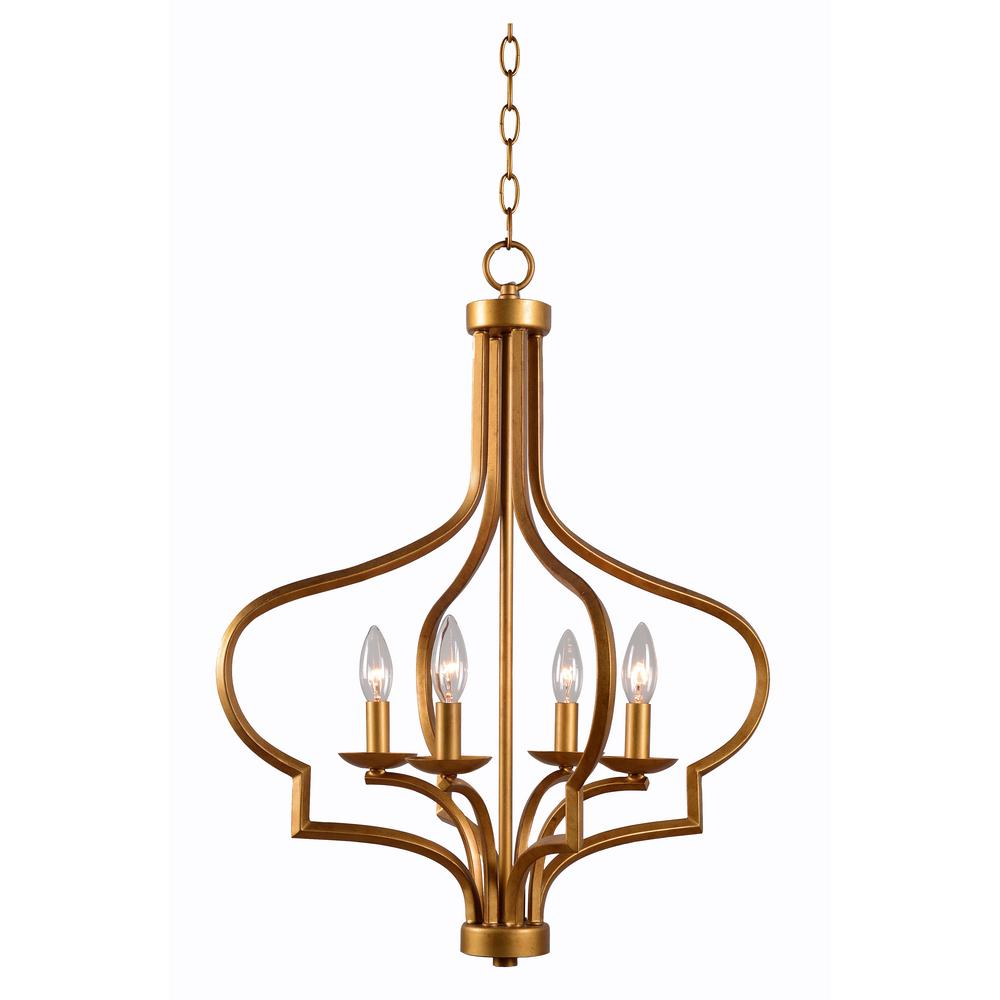 Kenroy Home Morocco 4Light Gold Chandelier93704GLD The Home Depot