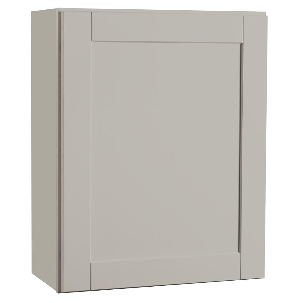 Assembled 24x30x12 in. Shaker Wall Cabinet in Dove Gray