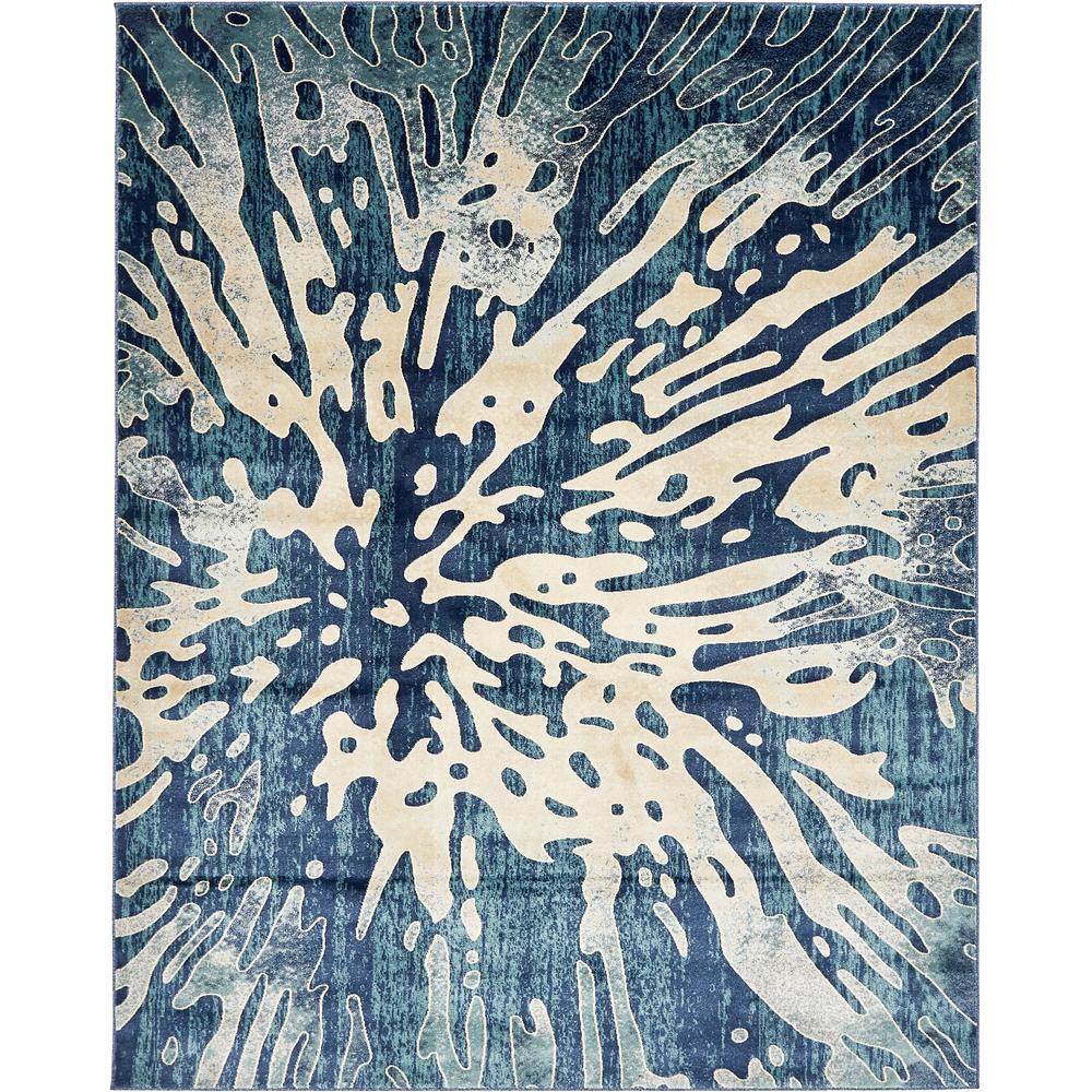 Unique Loom Ethereal Navy Blue 8 ft. x 10 ft. Area Rug3137454 The Home Depot