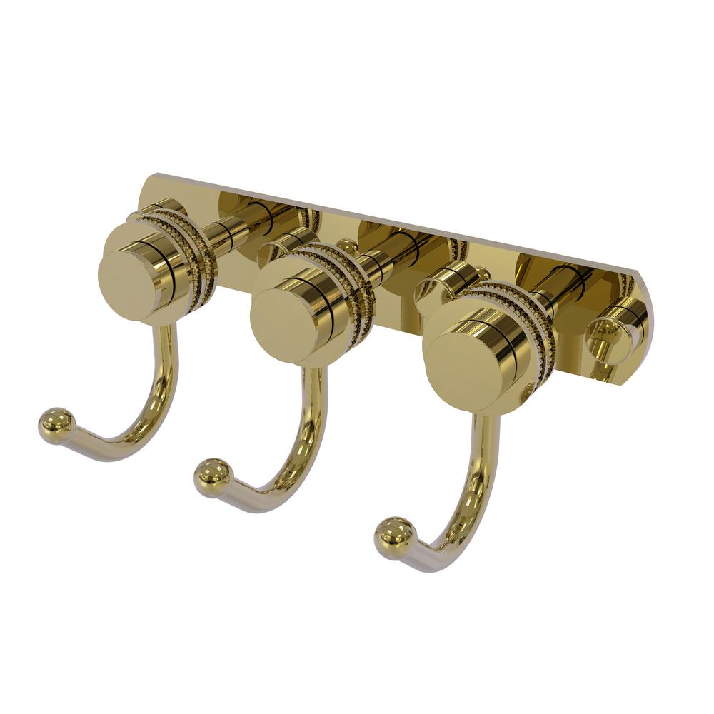 Allied Brass Mercury Collection 3 Position Multi Screw-In Robe Hook with Dotted... by Allied Brass