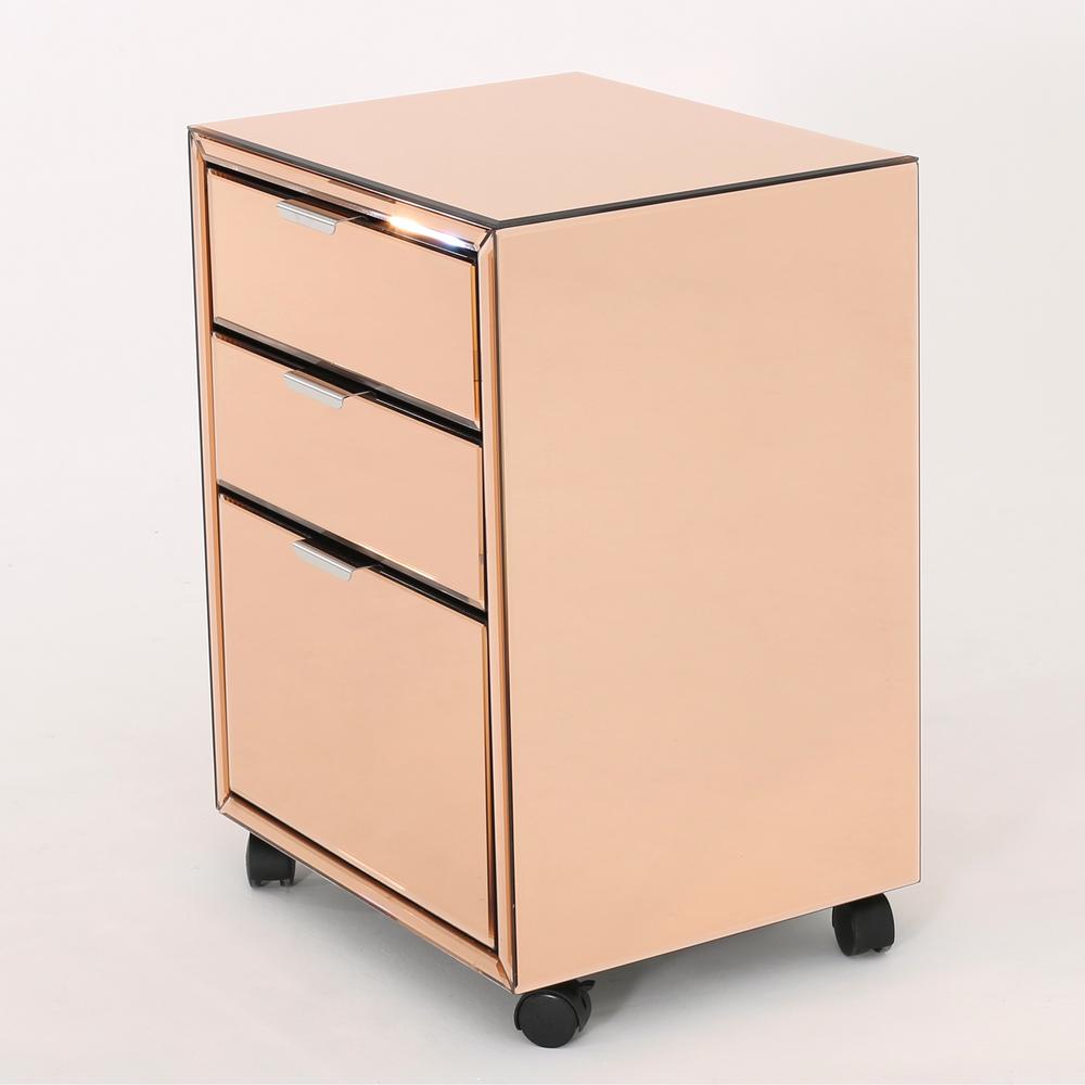 Le House Winnie Mirrored 3 Drawer File Cabinet 298208 The Home Winnie Mirrored 3 Drawer File Cabinet