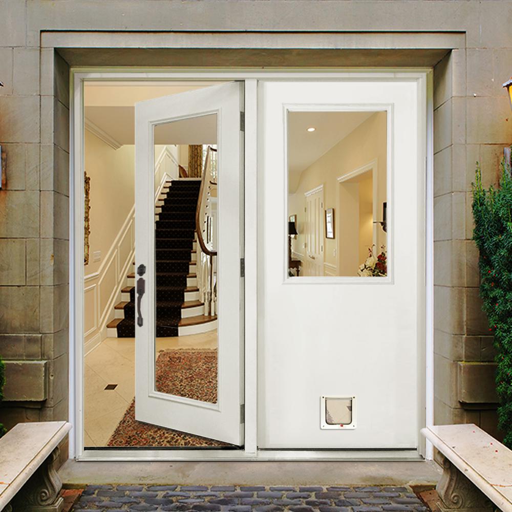 Steves Sons 60 In X 80 In Clear Lite Primed White Fiberglass