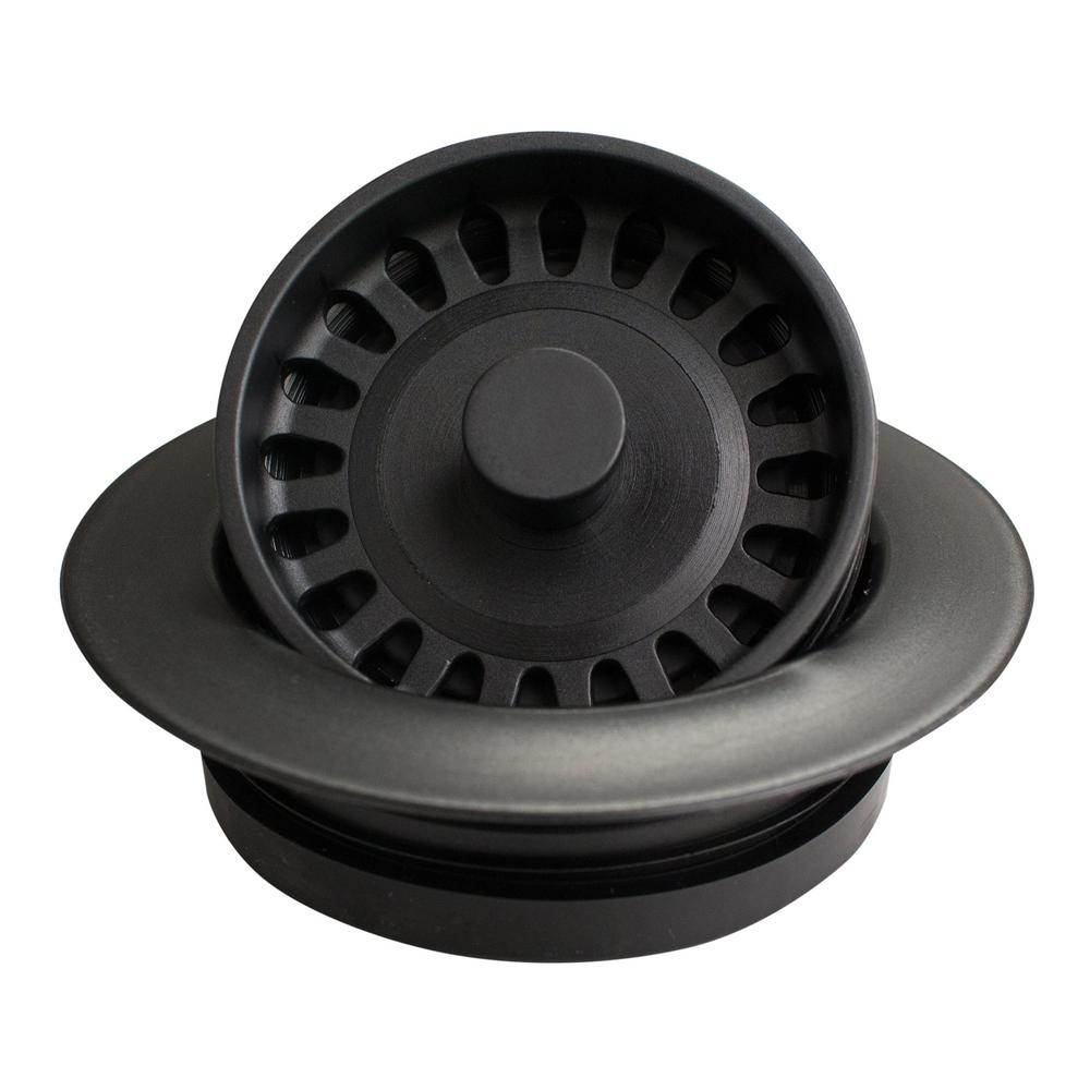 Karran 4 1 2 In Kitchen Sink Decorative Disposal Flange In Black QDFBL   Karran Sink Grids Qdfbl 64 1000 