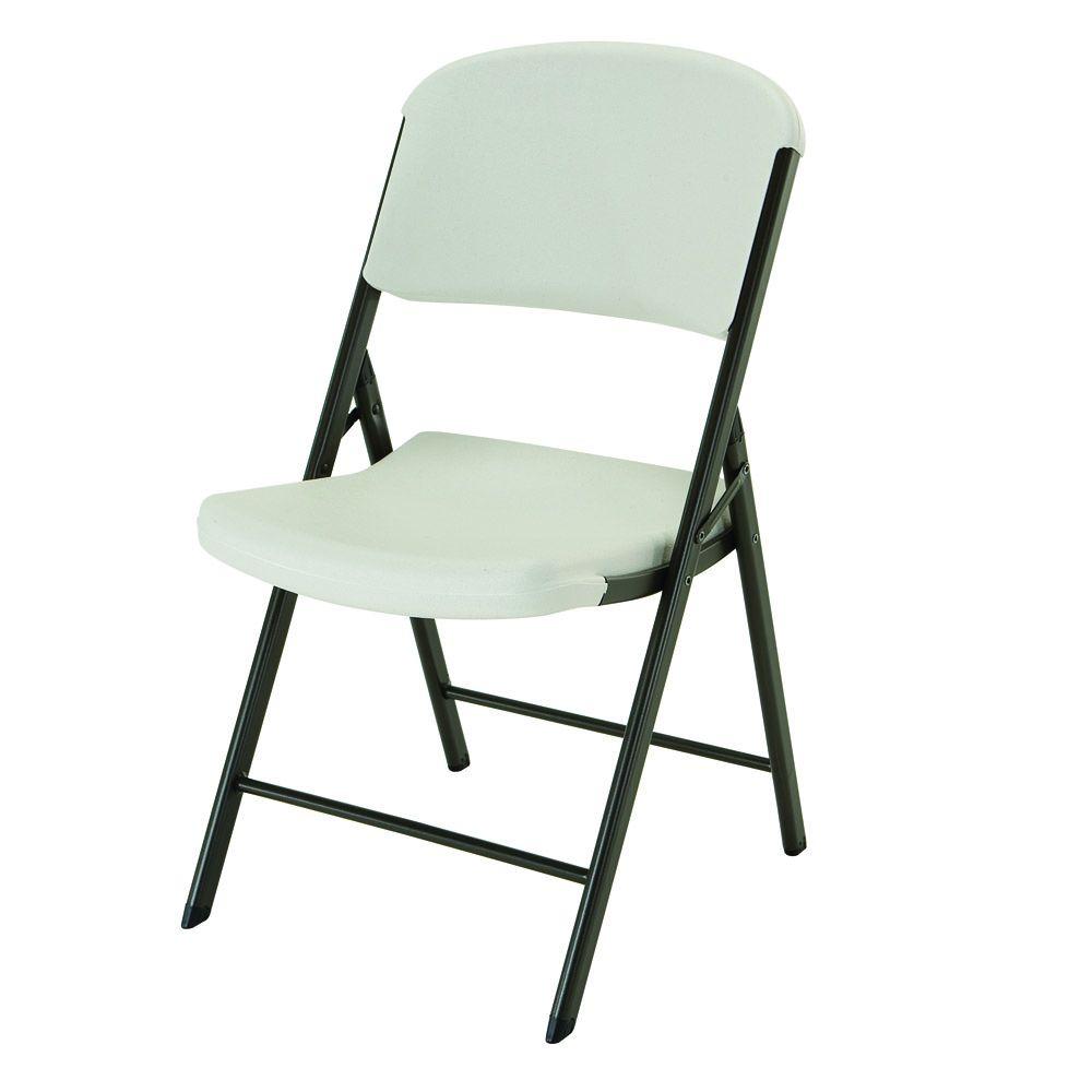 Almond Plastic Seat Outdoor Safe Plastic Folding Chair Set Of 4