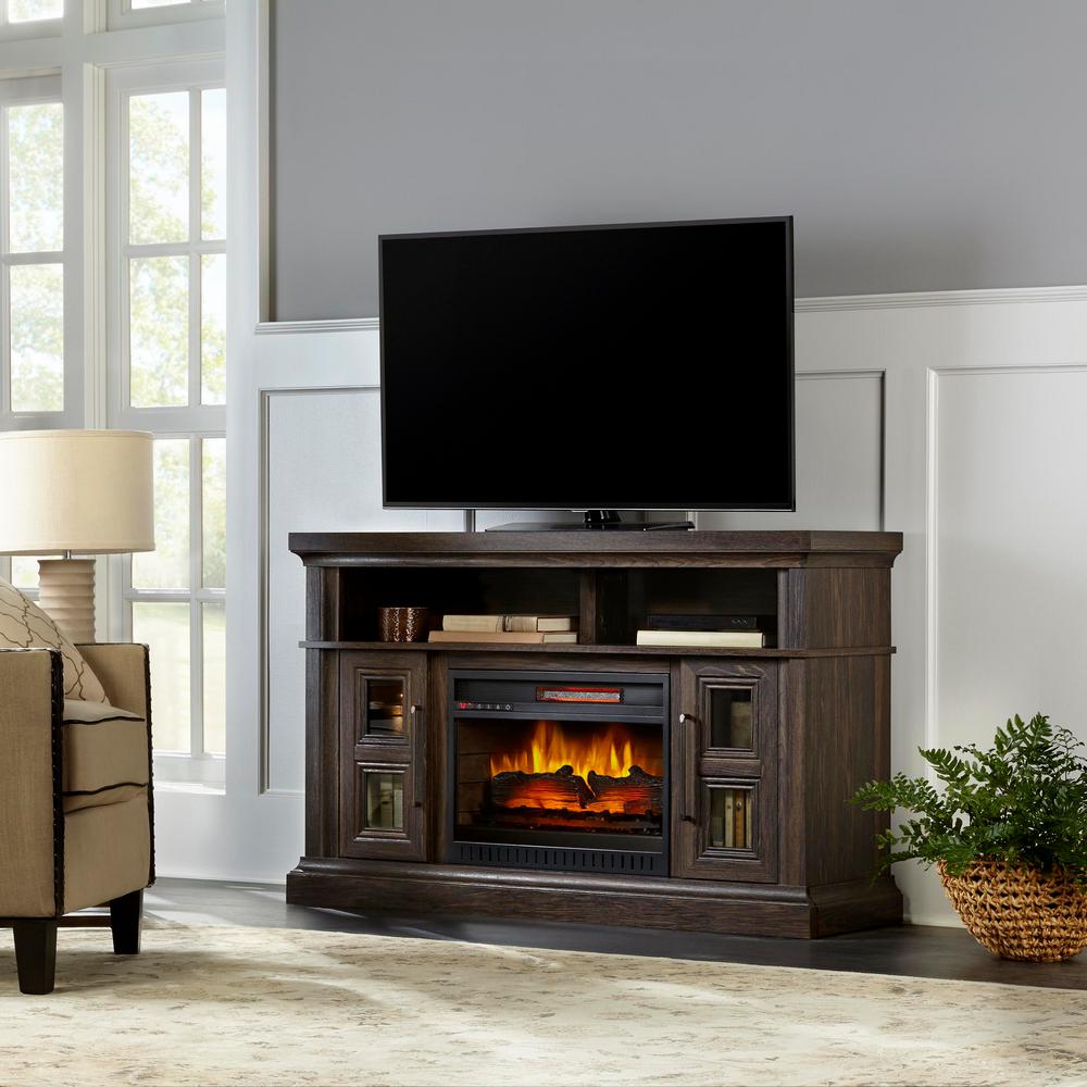 Home Decorators Collection Appling 54in Media Console Infrared Electric Fireplace In Warm Deep Grain Ash Finish Depot Inventory Checker Brickseek - Home Decorators Collection Electric Fireplace Reviews