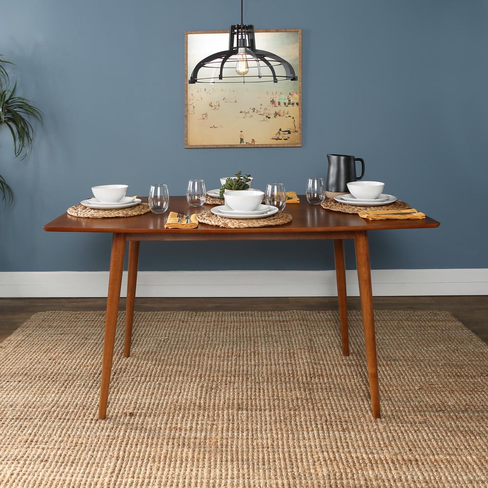 Walker Edison Furniture Company 60 In Mid Century Wood Dining Table Acorn Hdw60mcac The Home Depot