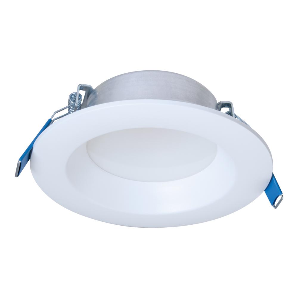 Halo LT4 Series 4 in. Selectable CCT (3000K-5000K) Canless Integrated LED White Recessed Light Trim, Direct Mount, Dimmable