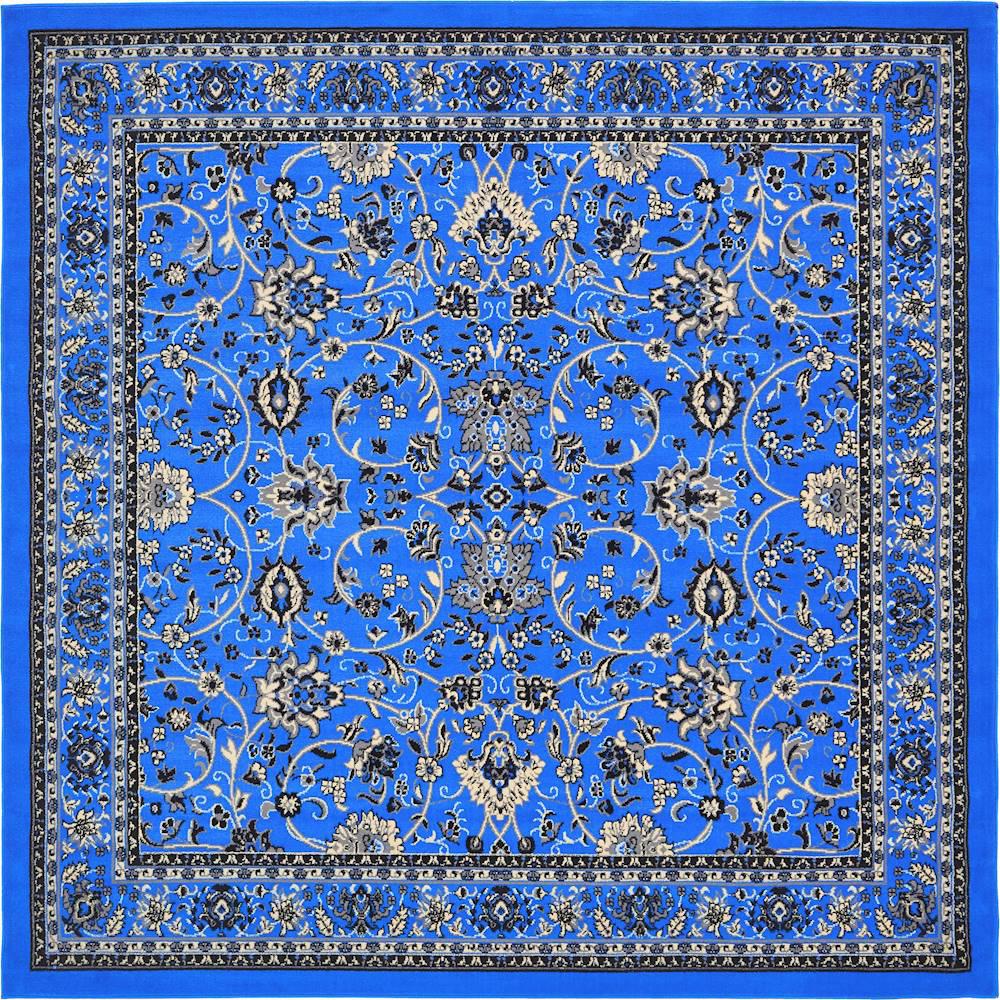 Unique Loom Kashan Dark Blue 8 ft. x 8 ft. Square Area Rug3134513