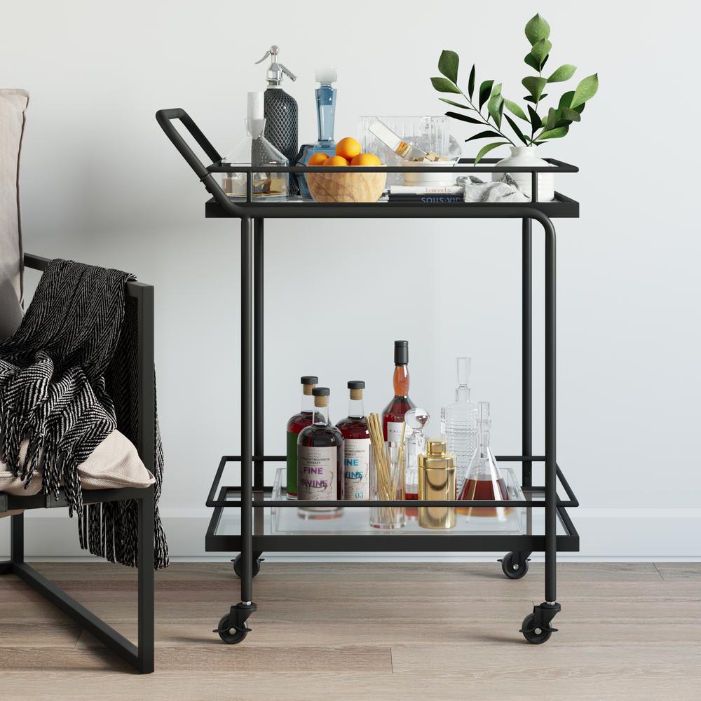 rolling bar cart with cooler