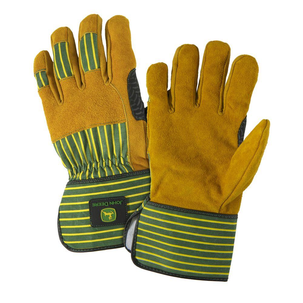 John Deere Split Cowhide Large Leather Palm Gloves by John Deere