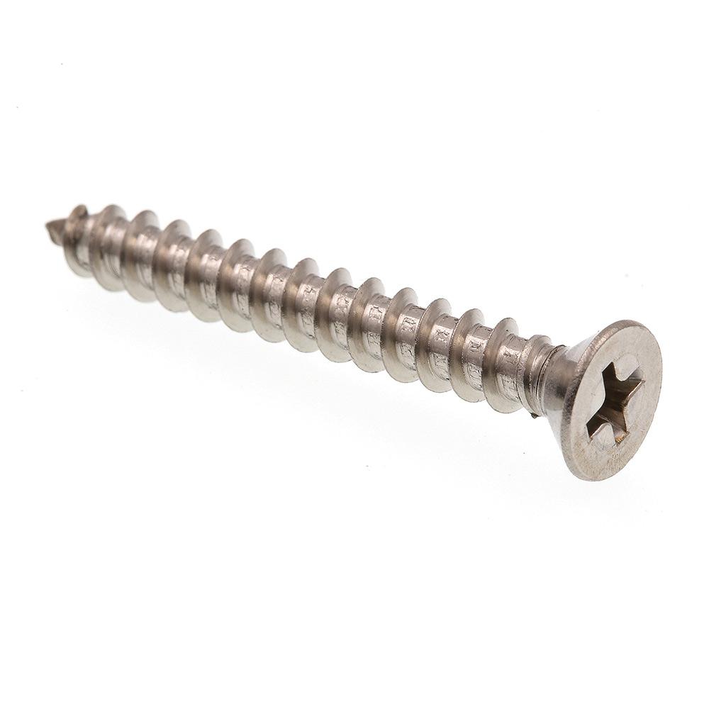 BRASS PLATED SHEET METAL SCREW #8 x 1//2/" STEEL PHILLIPS DRIVE FLAT HEAD