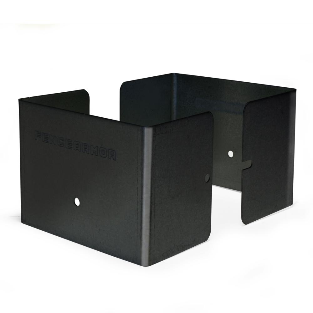 Fence Armor 4 in. L x 4 in. W x 1/4 ft. H Black Fence Post Guard for