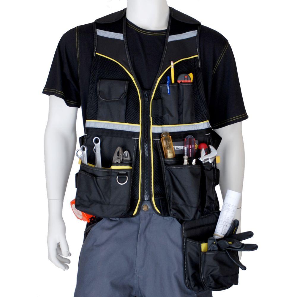 Terra Multi Pocket Tool Vest103530BLKBULK The Home Depot