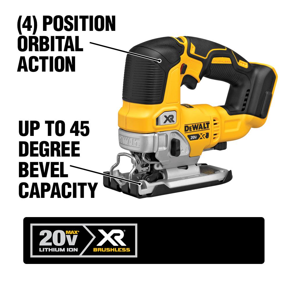 20-Volt MAX XR Lithium-Ion Cordless Brushless Jigsaw (Tool-Only)