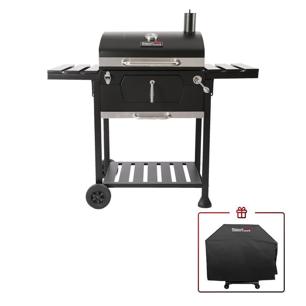 Royal Gourmet 24'' Charcoal Grill With Cover CD1824EC Black