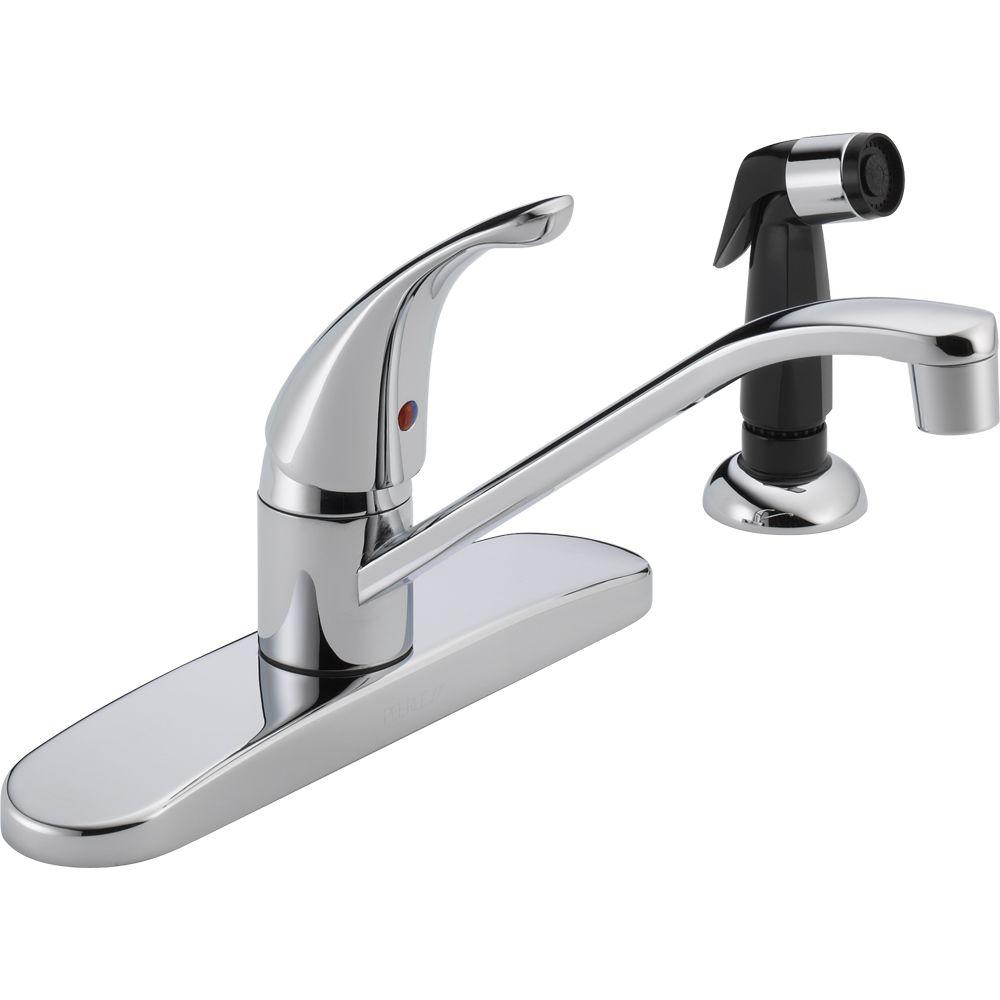 Peerless Core Single Handle Standard Kitchen Faucet With Side