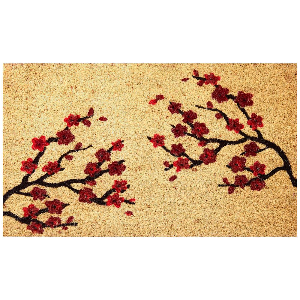 Envelor Seasonal Collection Cherry Blossoms 18 In X 30 In Coir