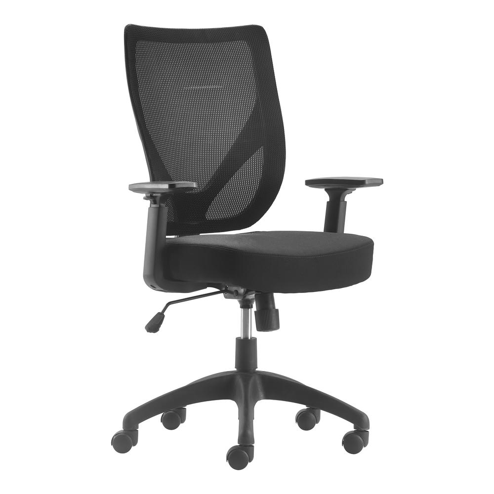 Serta Works Ergonomic Mesh Black Office Chair With Nylon Base Chr10021a The Home Depot