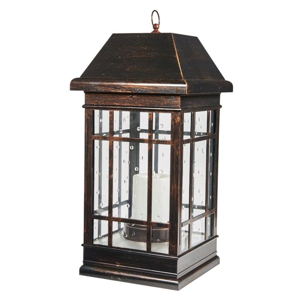 Smart Solar San Rafael Estate Mission 3Light Integrated LED Solar Candle Lantern in Antique