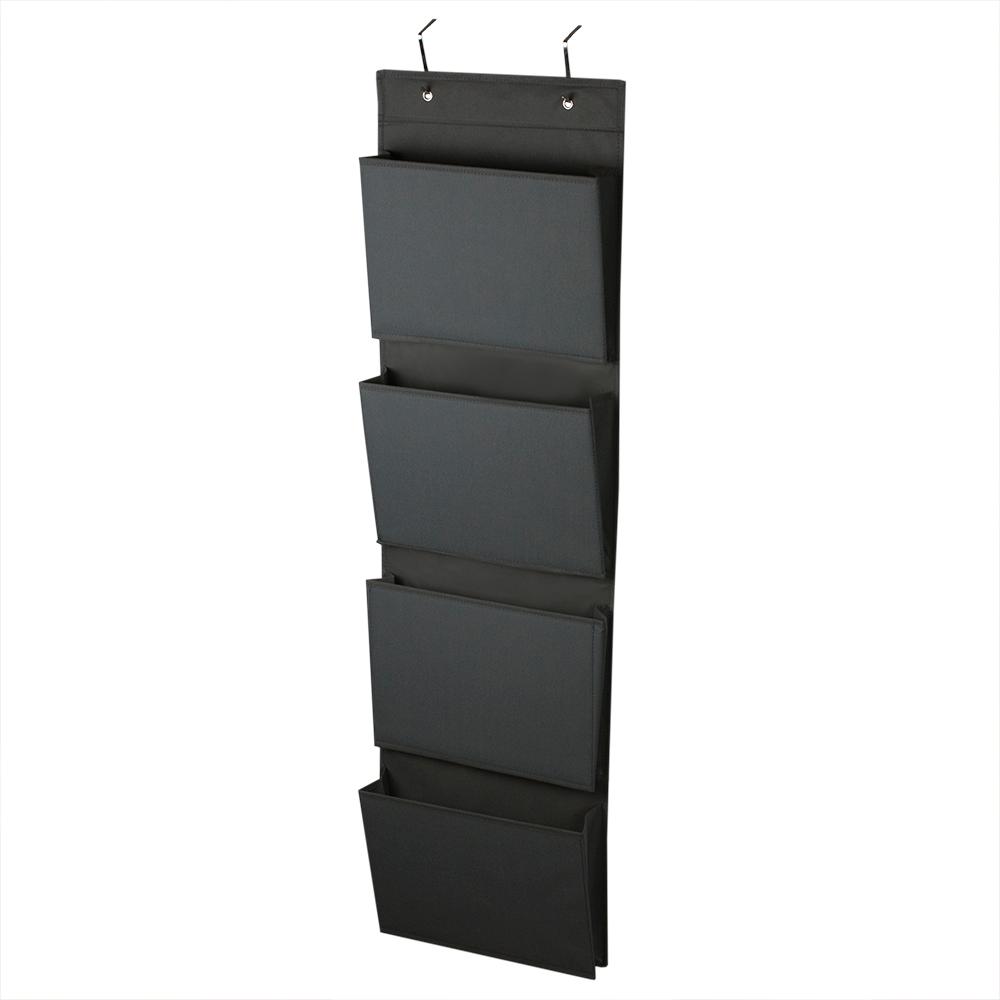 Home Basics Over The Door Hanging File Organizer Black Sb49764 Home Basics Over The Door Hanging File Organizer Black