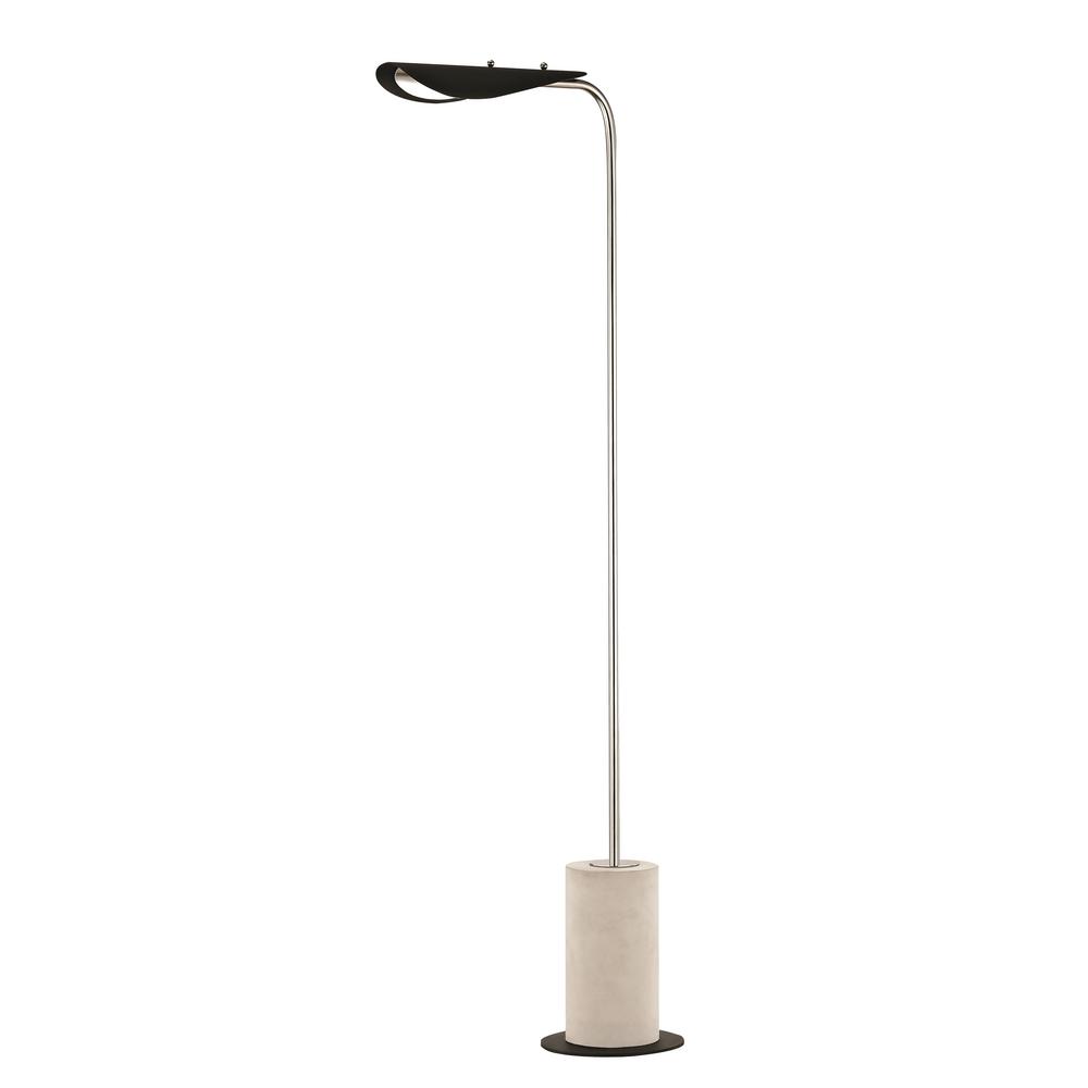 Mitzi By Hudson Valley Lighting Layla 61 5 In Polished Nickel Led Floor Lamp With Black Accents