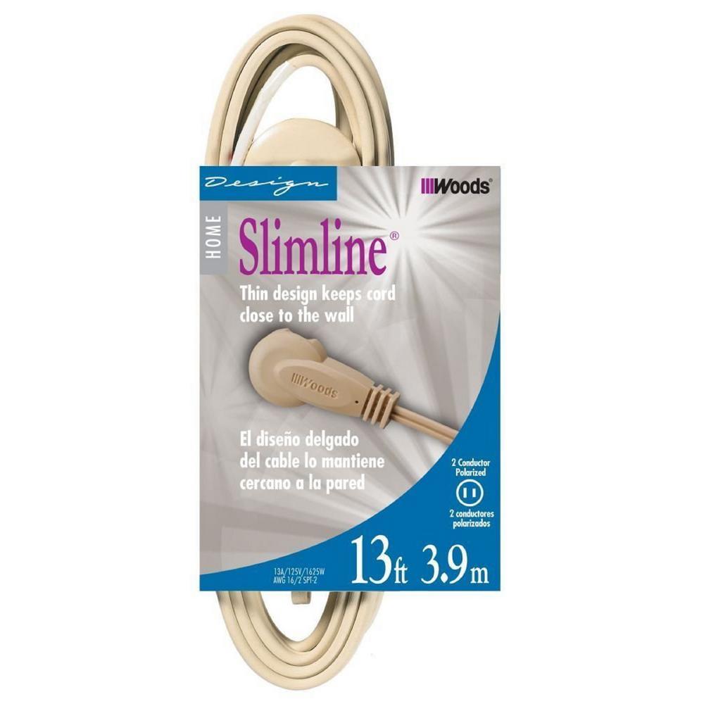 Southwire 13 ft. 16/2 SPT2 Indoor LightDuty Flat Plug Extension Cord