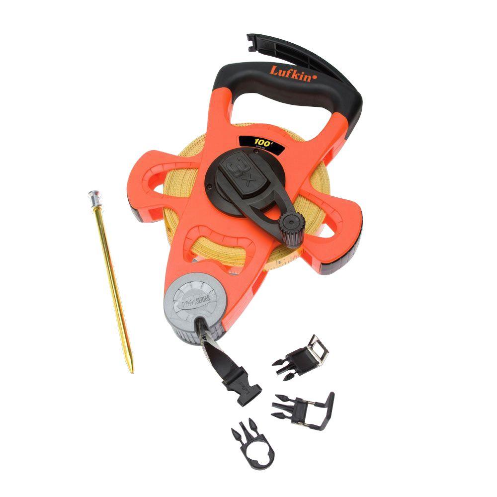 Lufkin 3/4 in. x 100 ft. Pro Series Fiberglass Tape MeasurePSFM030CME