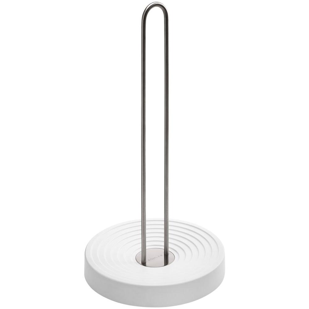 Kohler Paper Towel Holder In White K 8618 0 The Home Depot Paper Towel Holder In White