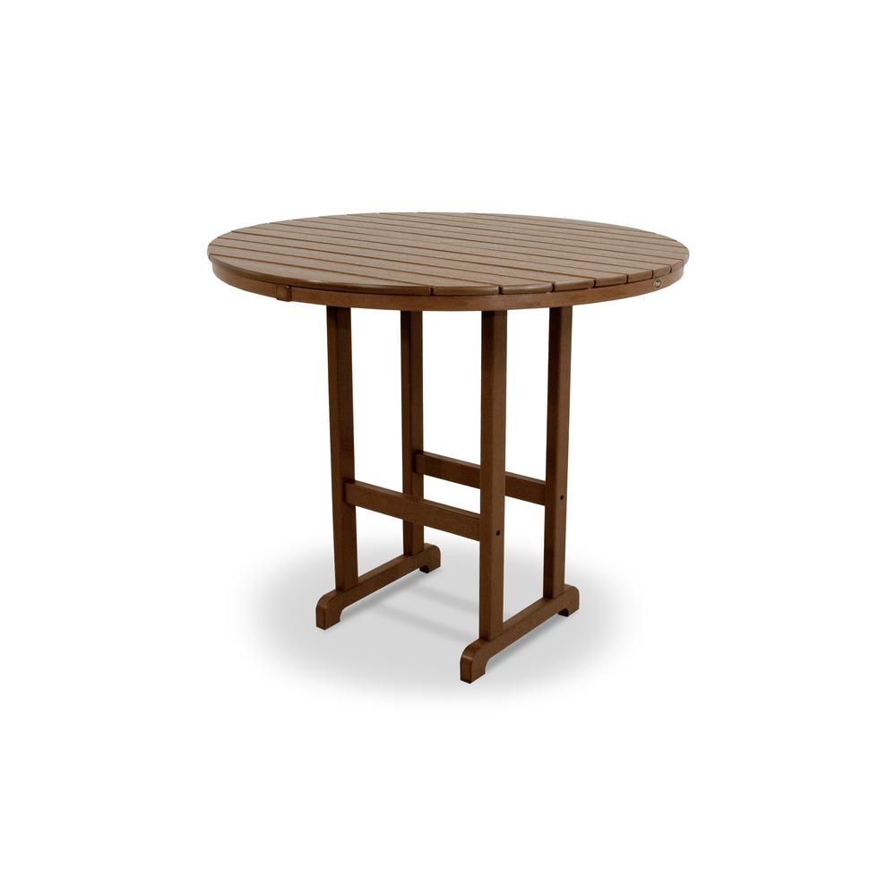 Patio Dining Tables The Home Depot Monterey Bay Tree House 48 In Round Patio Bar Table