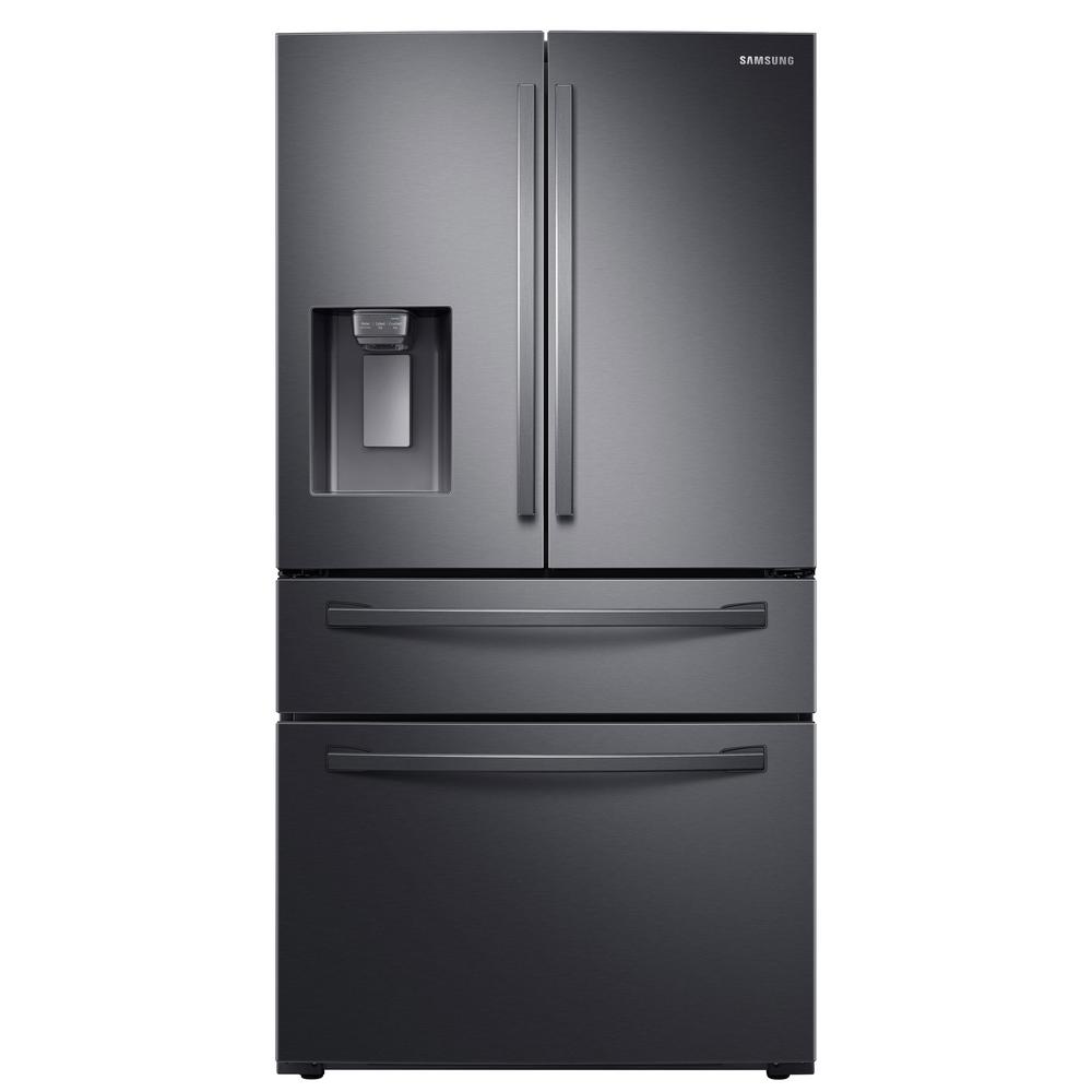 Samsung 28 cu. ft. 4-Door French Door Refrigerator in Fingerprint Resistant Black Stainless